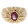 18ct Yellow Gold 1.00ct Diamond And Ruby Ring