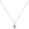 9ct White Gold 0.15ct Diamond Cluster Pendant and Chain 18"