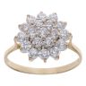 9ct Yellow Gold Cubic Zirconia Cluster Ring