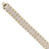 9ct Yellow Gold Cubic Zirconia Watch Strap Style Bracelet 9"