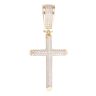 9ct Yellow Gold Cubic Zirconia Cross Pendant