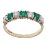9ct Yellow Gold Created Emerald and Cubic Zirconia Eternity Ring