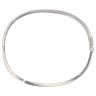 9ct White Gold 0.65ct Brilliant Cut Diamond Two Row Bangle