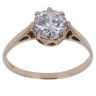 9ct Yellow Gold Cubic Zirconia Single Stone Ring