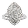 9ct White Gold 0.50ct Diamond Marquise Cluster Ring