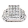 18ct White Gold 3.00ct Diamond Cluster Ring