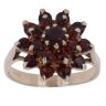 9ct Yellow Gold Garnet Cluster Ring