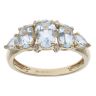 9ct Yellow Gold Aquamarine Five Stone Ring