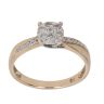 9ct Yellow Gold 0.20ct Brilliant Cut Diamond Cluster Ring