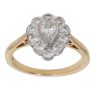 18ct Yellow Gold 0.70ct Pear And Brilliant Cut Diamond Cluster Ring