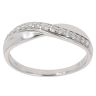 9ct White Gold 0.33ct Brilliant Cut Diamond Crossover Ring