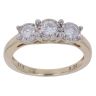 9ct Yellow Gold 0.50ct Brilliant Cut Diamond Trilogy Ring
