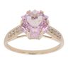 9ct Yellow Gold Pink Cubic Zirconia Single Stone Ring