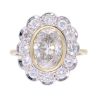 18ct Yellow Gold Oval 2.50ct Diamond Cluster Ring