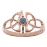 9ct Rose Gold Blue Stone Fancy Clogau Ring