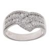 18ct White Gold 1.00ct Brilliant Cut Diamond Wishbone Ring