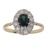 18ct Yellow Gold 0.35ct Brilliant Cut Diamond and Sapphire Cluster Ring