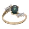 18ct Yellow Gold 0.10ct Diamond and Sapphire Fancy Ring