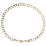 9ct Yellow Gold Square Curb Bracelet 8"
