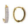 22ct Yellow Gold Cubic Zirconia Hoop Earrings
