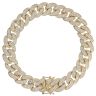 9ct Yellow Gold Cubic Zirconia Cuban Bracelet 8.5"