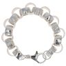 Sterling Silver Patterned And Plain Belcher Bracelet 9"
