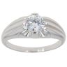 Silver Cubic Zirconia Signet Ring By Icesia
