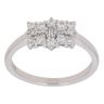18ct White Gold 0.45ct Baguette And Brilliant Cut Diamond Cluster Ring