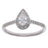 9ct White Gold 0.50ct Pear and Brilliant Cut Diamond Cluster Ring