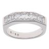 18ct White Gold 1.30ct Emerald Cut Diamond Half Eternity Ring