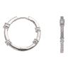 Silver Cubic Zirconia Hoop Earrings By Icesia