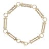 9ct Yellow Gold 0.10ct Diamond Fancy Bracelet 7.5"