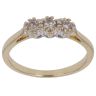 18ct Yellow Gold 0.20ct Round Brilliant Cut Diamond Trilogy Ring