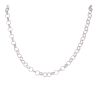 Silver Patterned And Plain Belcher Chain 20" By Icesia