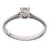 9ct White Gold 0.10ct Brilliant Cut Diamond Solitaire Ring