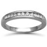 9ct White Gold 0.25ct Channel Set Diamond Half Eternity Ring
