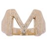 9ct Yellow Gold M Initial Patterned Ring
