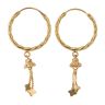 22ct Yellow Gold Twisted Hoop Earrings