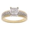 18ct Yellow Gold Princess Cut 0.50ct Diamond Cluster Ring