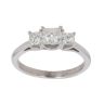 9ct White Gold 1.00ct Princess Cut Diamond Trilogy Ring
