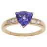 18ct Yellow Gold 0.25ct Diamond and Tanzanite Solitaire Ring