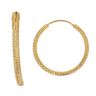 22ct Yellow Gold Dot Hoop Earrings
