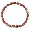 9ct Yellow Gold Garnet Bracelet 7"