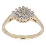 9ct Yellow Gold 0.25ct Brilliant Cut Diamond Cluster Ring