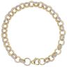 9ct Yellow Gold Cubic Zirconia Belcher Bracelet 8.5"