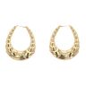 9ct Yellow Gold Scale Creole Earrings