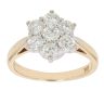 18ct Yellow Gold 1.00ct Brilliant Cut Diamond Cluster Ring