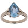 9ct Yellow Gold Blue Topaz Single Stone Ring
