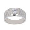 Silver Cubic Zirconia Signet Ring By Icesia