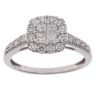 18ct White Gold 0.87ct Brilliant and Princess Cut Diamond Cluster Ring
